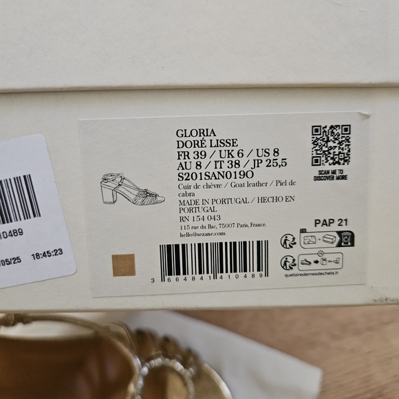 Sezane Gloria Gold Women's Sandals - Picture 5 of 5